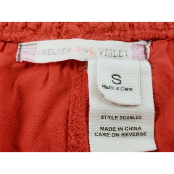 Chelsea & Violet coral red lace shorts lined S - Picture 5 of 7